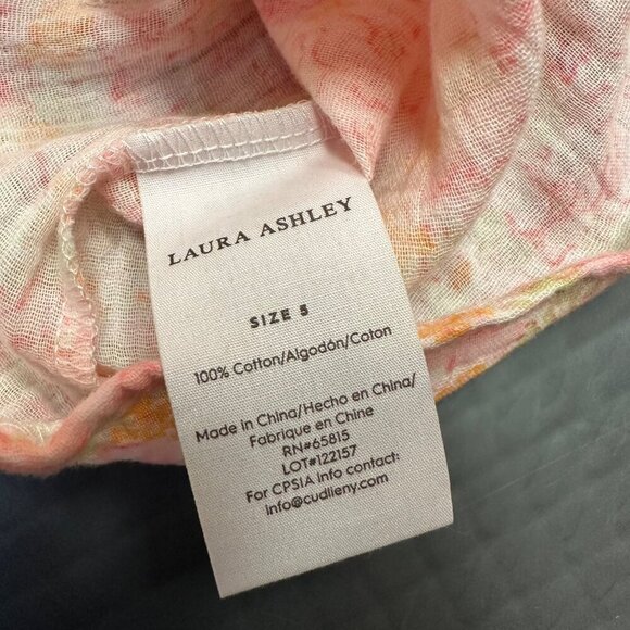 LAURA ASHLEY GIRLS FLORAL SUN DRESS SIZE 5 - Picture 3 of 6